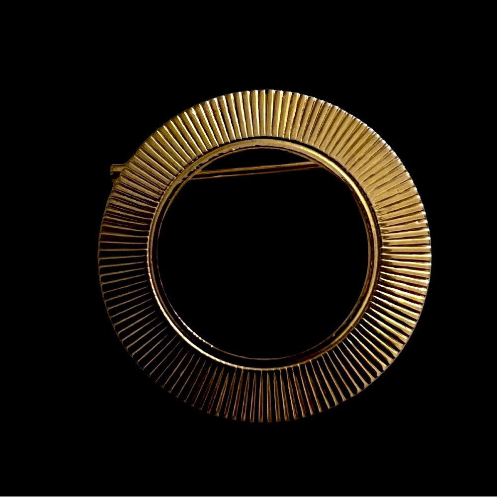 Golden Horizon Circle Brooch